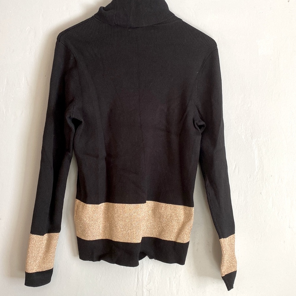 Lauren Ralph Lauren Black Turtleneck with Gold